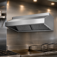 Hotte de cuisine professionnelle en acier inoxydable écologique pour hôtel et restaurant, chauffage électrique