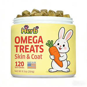 Suplementos Masticables de Aceite de Pescado Omega 3 6 9 de Marca Propia, Ricos en EPA y DHA, Vitaminas C y E, Alivio de Alergias, Salud para Perros y Gatos con Pérdida de Pelo - Product Image 1