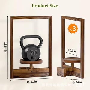 Wooden wall-mounted plant <b>stand</b>, flower pot, indoor and outdoor flower rack, wall decoration, flower and pothos ornament - Product Image 4