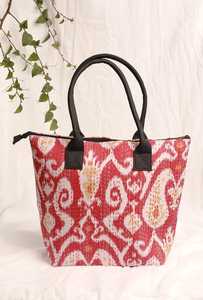 Exclusive Cotton Vintage Handmade Kantha Vintage Embroidered Patchwork Artificial Leather Shoulder <b>Bags</b> - Product Image 4
