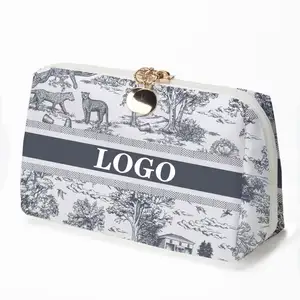 custom wholesale nylon cute small professional Mini canvas travel Cosmetic coin purses makeup pouch bag