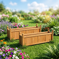 Jardinière minimaliste GreenGrow en bois massif de sapin, durable et écologique, pour la maison et le jardin, taille personnalisée
