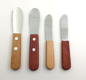Cuchillos para Queso y Crema con Mango de Madera Natural, Mini Espátulas de Acero Inoxidable para Untar y Rebanar Queso y Mantequilla - Product Image 6