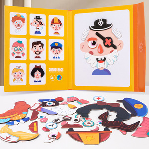 ของเล่นหนังสือเปลี่ยนหน้าแบบหนีบสำหรับเด็กเล็ก เกมการศึกษาสำหรับพ่อแม่และลูก ช่วยให้รู้จักการแสดงออกทางใบหน้า เสริมสร้างจินตนาการ - Product Image 3