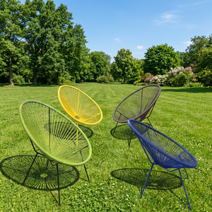 <span class=keywords><strong>Chaise</strong></span> de jardin en osier moderne avec structure en aluminium, design <span class=keywords><strong>Acapulco</strong></span> portable et luxueux pour une utilisation en intérieur/extérieur - Product Image 1
