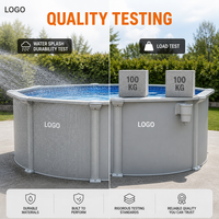 Bestway 561YU 3,05m X 1,22m Großer Eisenblech-Metallrahmen Garten-Familien-Piscina Tragbarer Oberirdischer Outdoor-Schwimmbad-Set