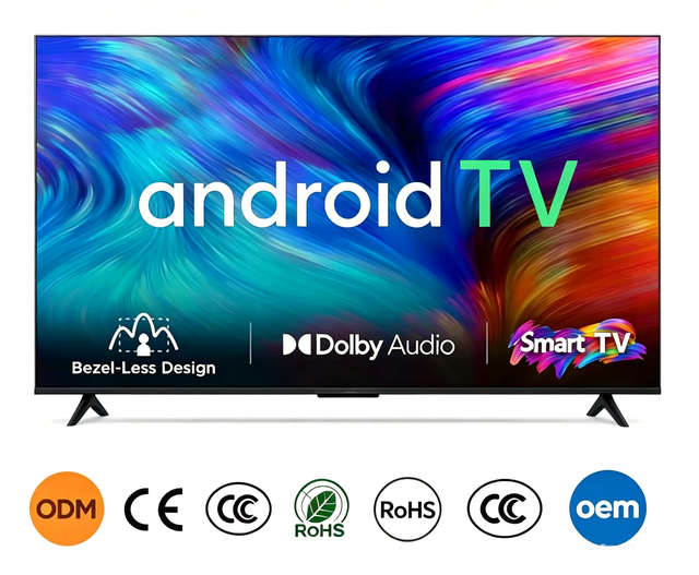 New Product High Quality 55 Inch Ultra Thin Frameless 4K HDTV LED UHD DVB T2 Smart TV for Android Google WebOS System