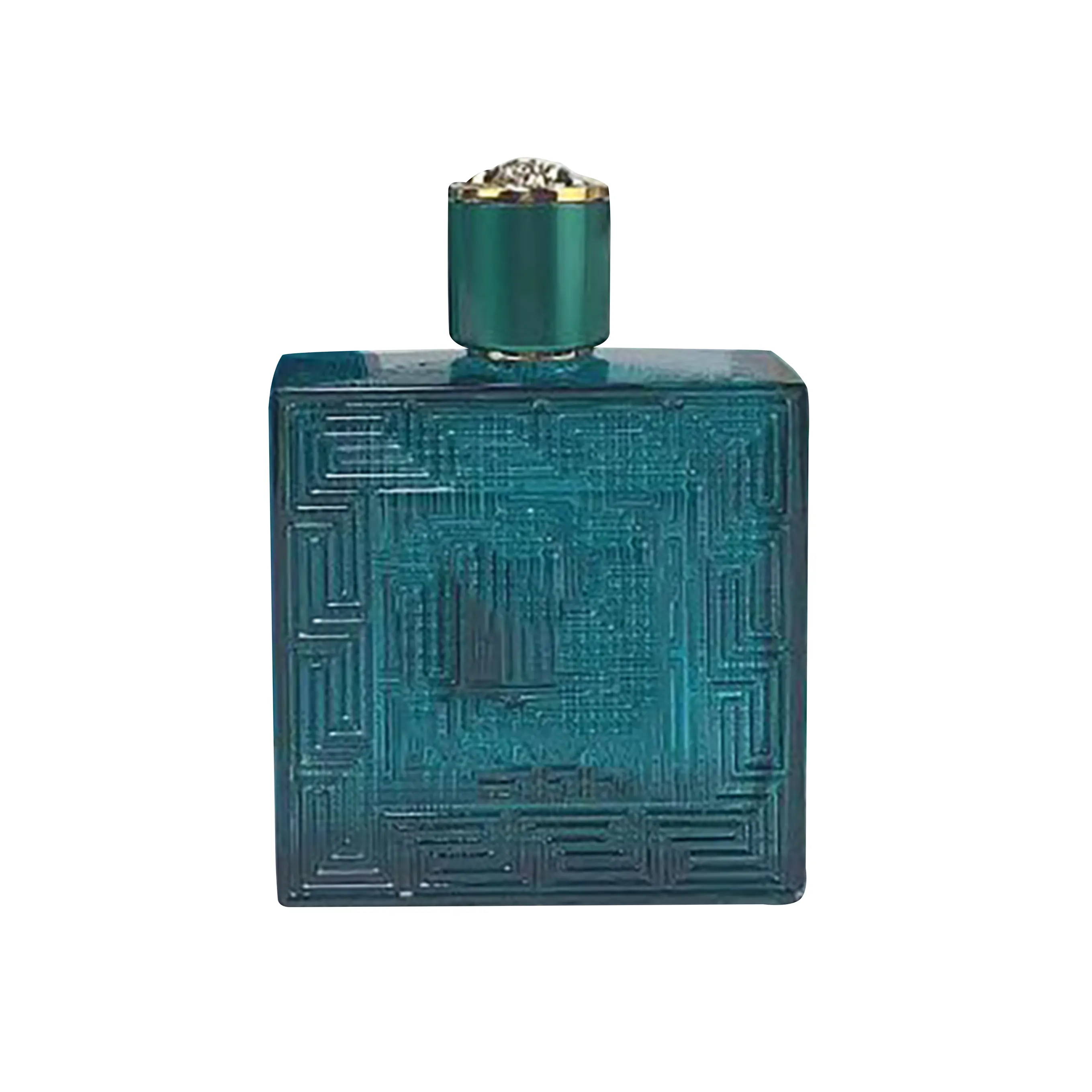 Botella de vidrio de Perfume verde para hombre, espray de Perfume verde plano de lujo con textura personalizada, 30ml, 50ml, 100ml