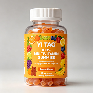 Gummies multivitaminées pour enfants sous marque blanche, saveur orange, pour soutenir l'immunité, l'énergie et la croissance, complément OEM, 60 unités - Product Image 1