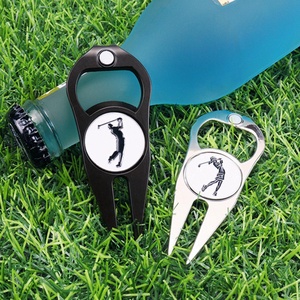 Marcadores de golf personalizados: grabado láser, flor, en blanco, grabado, grabado en metal, creativo, miniatura, resina, dólar dorado, sombrero - Product Image 3