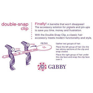 Barrette à double fermoir antidérapante, crochetée à la main - Sunshine, fabriquée aux États-Unis - Product Image 3