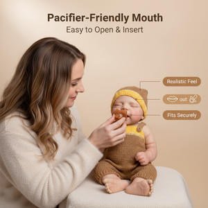 Poupées Reborn en Silicone Souple de 48 cm, Bébés Réalistes qui Ouvrent la Bouche, Adorables Poupées Reborn en Silicone de 18 Pouces - Product Image 5