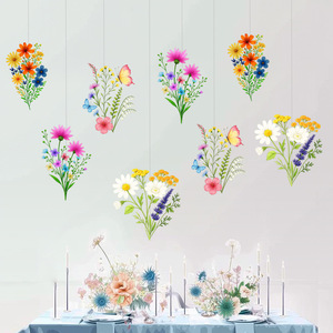 DAMAI PVC Wildflower Garlands Non-Toxic Party Hanging <b>Decorations</b> Flower Bunting Backdrop Indoor <b>Wedding</b> Birthday Decor - Product Image 3