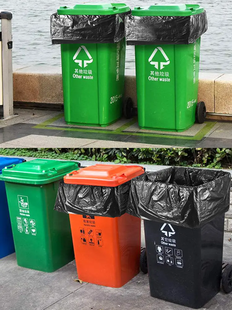 Disposable Bin Liner Refuse Sacks Plastic Trash Garbage Rubbish Bags In Stock