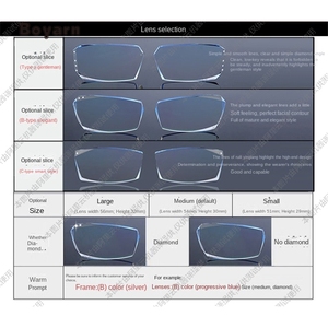 Montatura per Occhiali Senza Montatura in Lega Ottica con Taglio Diamantato e <span class=keywords><strong>Lenti</strong></span> Graduate con Tinta Sfumata Grigia - Product Image 2