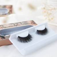 Faux cils en fourrure de vison réutilisables semi-faits à la main, cils 3D effet naturel, 10 paires, doux, épaisseur 0,10 mm, plateau inclus