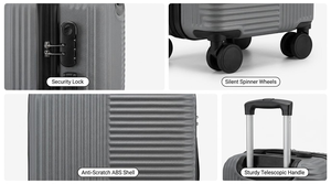 Nouvel ensemble de 3 valises ABS OEM 2026 – Bagages de <span class=keywords><strong>voyage</strong></span> rigides de luxe à roulettes (20, 24, 28 pouces) – Excellente qualité - Product Image 5