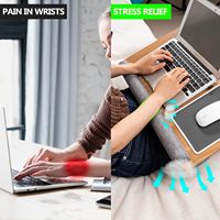 Combohome Multi-fonctionnel Portable Lap Desk Support pour ordinateur portable Support pour ordinateur portable en bois pour tablette Portable Bambou Pliable