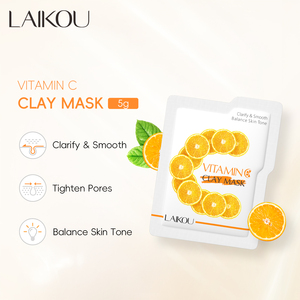 หน้ากากดิน laikou VC Clay <span class=keywords><strong>facemask</strong></span> ช่วยทำให้ขาวกระจ่างใสทำความสะอาดรูขุมขนให้ความชุ่มชื้นหน้าโคลน5กรัม - Product Image 3
