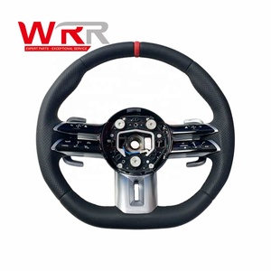 <span class=keywords><strong>Volant</strong></span> de direction en cuir noir <span class=keywords><strong>Performance</strong></span> Sports avec marqueur central rouge pour Mercedes-Benz <span class=keywords><strong>AMG</strong></span> W223 W205 W213 W463 G63 E63 Marqueur rouge - Product Image 4