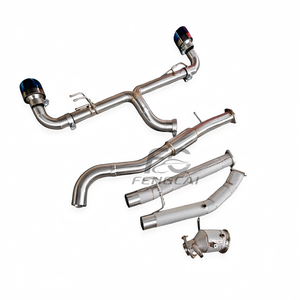 Tuyaux d'échappement Catback OEM pour <span class=keywords><strong>Toyota</strong></span> <span class=keywords><strong>GR</strong></span> <span class=keywords><strong>Yaris</strong></span> 1.6T <span class=keywords><strong>2020</strong></span>+ avec écran thermique, collecteur avant et système à passage direct avec embouts bleus - Product Image 2