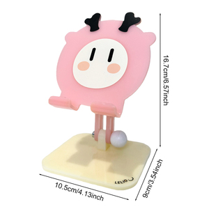Supporto per Telefono in Acrilico a Forma <span class=keywords><strong>di</strong></span> <span class=keywords><strong>Cervo</strong></span> Rosa-Beige, Regolabile Multi-Angolo, per Casa e Ufficio - Product Image 6