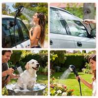 Douche électrique portable en plastique, jet de pluie pressurisé, design moderne et minimaliste, pour bain extérieur, zones sauvages, chantiers et dortoirs