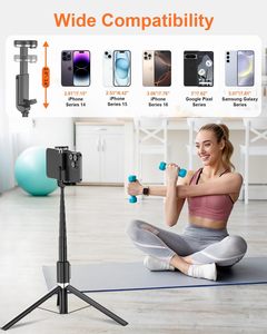 <span class=keywords><strong>Selfie</strong></span> Stick 67 Inch/1.7 Meter Ảnh Tự Sướng Stick Tripod Quà Tặng Cho Phụ Nữ Menportable Điện Thoại Di Động Tripod Đứng Không Dây Từ Xa Màn Trập - Product Image 5