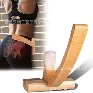 Estirador Lumbar de Madera, Herramienta de Tracción de Columna Vertebral de Madera Sólida para Estirar la Cintura y la Cadera, Equipo de Fitness - Product Image 2