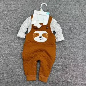 Großhandel Hot-Sale Winter Animal Romper Langarm Baumwolle Baby Boy Kleidung Stram pler mit Motorhaube