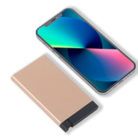 Dompet logam saku ramping minimalis pria, gaya baru, dompet kartu kredit aluminium RFID