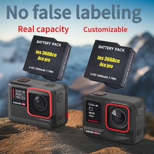 Batería Recargable de Iones de Litio de 2000 mAh para Cámaras Insta360 Ace/<span class=keywords><strong>AcePro</strong></span>/Ace Pro2, Carga Rápida de 5V/2A, Negra, XYN OEM - Product Image 6
