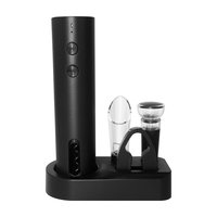 Ensemble d'ouvre-bouteilles à vin électrique 5-en-1, composants en acier inoxydable, écologique, portable, accessoire pour la maison, la cuisine et le bar