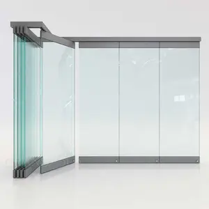 Modern new design SS304 hardware folding sliding door system glass bifold door