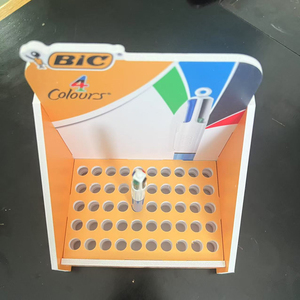 Tùy chỉnh văn phòng phẩm PVC hiển thị đứng Countertop PDQ hộp hiển thị bán lẻ bút chì đánh dấu nhựa kệ trưng bày - Product Image 2