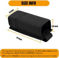 Portacargador Táctico Individual, Portacargador MOLLE de Liberación Rápida para Cargadores de 9mm / .40cal / 45ACP de Doble Fila