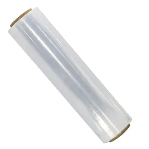 Rouleau de film d'emballage en plastique transparent PE Lldpe transparent pour emballage de couleurs personnalisées à bon prix de gros