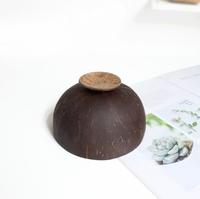 Natuurlijke Hot Selling Gift Decoratie Keuken Dessert Salade Ijs Kokosnoot Kom Met Stand