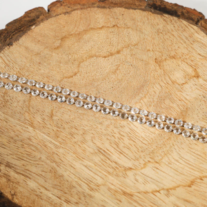 Collier minimaliste 8 carats avec diamant taille rose flottant pour femme, diamant de laboratoire ou naturel, chaîne fine en or perlée, bijoux raffinés - Product Image 2