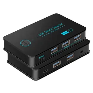 USB 3.0 2 In 4 Out Switcher 2x4 2-In 4-Out USB Sharing Switch Box