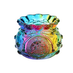 Pot à monnaie en verre cristal, sac porte-bonheur jaune, décoration d'intérieur porte-bonheur, cadeau - Product Image 5
