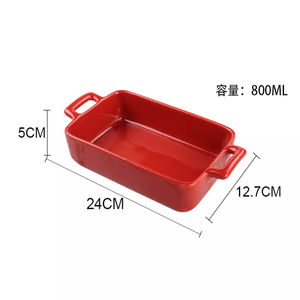 BT5 vente en gros, ustensiles <span class=keywords><strong>de</strong></span> <span class=keywords><strong>cuisson</strong></span> <span class=keywords><strong>de</strong></span> Style japonais en céramique rouge blanc plaque <span class=keywords><strong>de</strong></span> <span class=keywords><strong>cuisson</strong></span> en céramique rectangulaire <span class=keywords><strong>Paella</strong></span> plateau <span class=keywords><strong>de</strong></span> <span class=keywords><strong>cuisson</strong></span> - Product Image 3