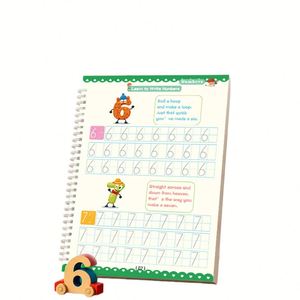 Cuaderno de Práctica de Escritura Reutilizable X515 para Niños, Libro de Práctica de Caligrafía con Plantillas de Dibujo, Cuaderno de Notas con Ranuras para Caligrafía - Product Image 3