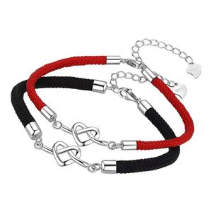 Pulseras De Pareja <b>Men</b> Women Couple Bracelet Romantic Couple Fashion Heart Knot Rope Couple Bracelet Thread String Jewelry - Product Image 5