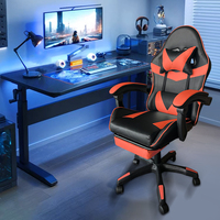 Chaise de jeu ergonomique en cuir réglable avec poignée blanche et noire, fournisseur Chine, prix bas