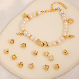 ลูกปัดทอง 18K ชุบทองคำขาว 20 ชิ้น แบบไมโครเพฟ <span class=keywords><strong>หมาย</strong></span><span class=keywords><strong>เลข</strong></span> 0-9 ตัวคั่นทองแดง สำหรับทำเครื่องประดับ DIY สร้อยคอ สร้อยข้อมือ และสายคล้องโทรศัพท์ - Product Image 3