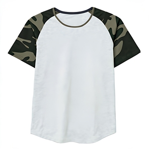 Custom Camouflage Raglan Sleeve <b>T</b> <b>Shirt</b> Men Regular Fit ONeck Casual Jersey Knitted Top Summer Short Sleeve Wholesale <b>T</b> <b>Shirt</b> - Product Image 6