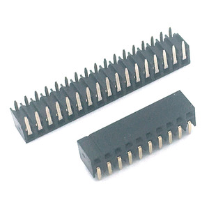 Nữ tiêu đề 2.00 Pitch h6.35 đôi-hàng 90 độ Side Sticker tùy chỉnh mạ vàng brass Đen <span class=keywords><strong>PCB</strong></span> kết nối - Product Image 2