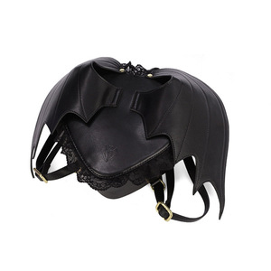 Mochila personalizada <span class=keywords><strong>de</strong></span> fábrica para mujer, diseño <span class=keywords><strong>de</strong></span> Ángel negro, corazón, Ita, decoración elegante <span class=keywords><strong>de</strong></span> encaje, mochila con alas <span class=keywords><strong>de</strong></span> murciélago - Product Image 4