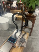 Deao Pistolet à tréfiler rond moderne Ensemble de douche de salle de bain cascade grise Nouveau robinet et tête de douche en aluminium Design moderne